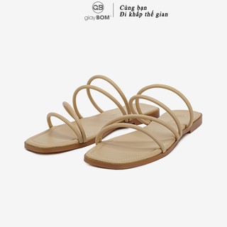 [Mã WABRMH99 giảm 12% đơn 99K]Dép Nữ giayBOM Dây Quai Ngang Đế Bệt GB00040