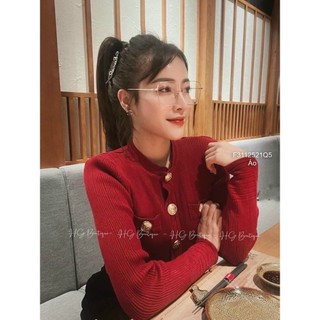 Áo len tay dài phối nút hàng QC!