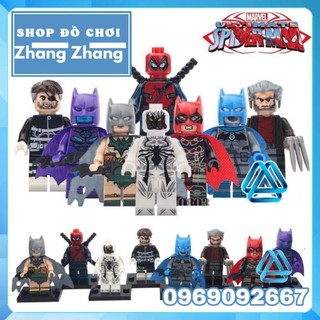 Đồ chơi Xếp hình người nhện Spider man Deadpool người dơi Batman Minifigures POGO PG8146