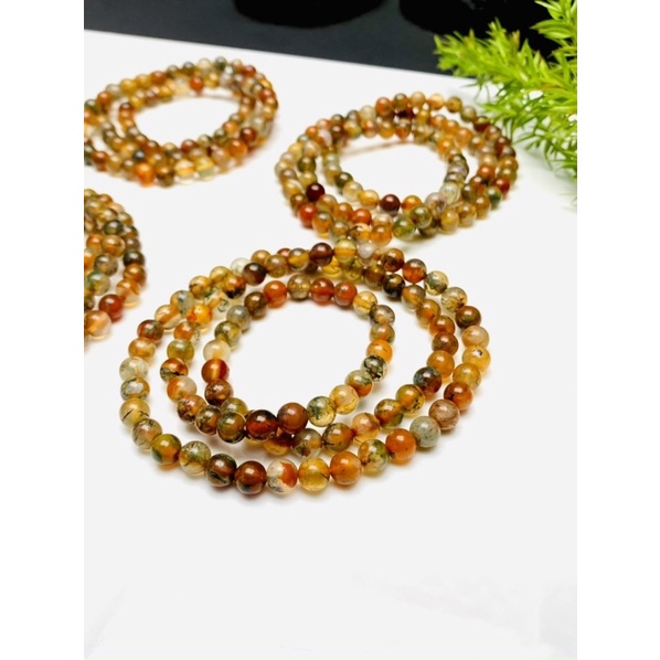 Vòng tay đá mã não rêu thuỷ tảo siêu đẹp  có kiểm định