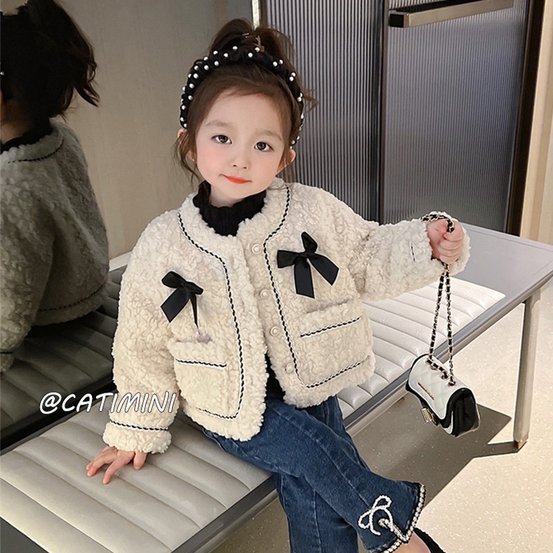 CATIMINI Áo Khoác Len Nubao Dày Dặn Phong Cách Thu Đông Mới Cho Nữ