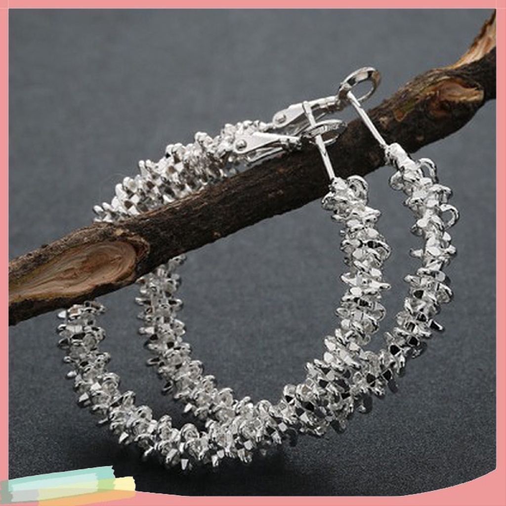 Đôi Khuyên Tai Hình Vòng Tròn Lớn Độc Đáo Thời Trang Cho Nữ