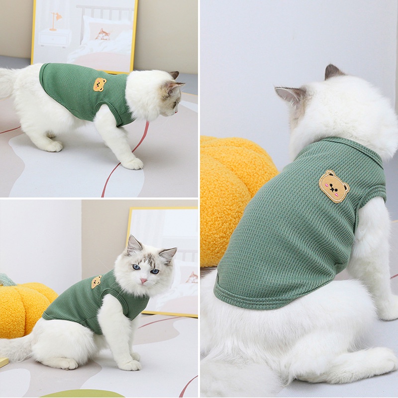 Áo Ba Lỗ Mỏng Thoáng Khí Dễ Thương Cho Thú Cưng áo cho chó quần áo cho mèo