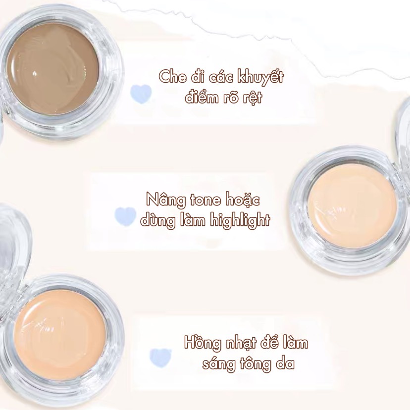 Che khuyết điểm 3 tầng 3 in 1 GOGO TALES tiện lợi Soft Moist Pocket Concealer KISS BEAUTY GogoTales KISS10 GT414 GOGO133