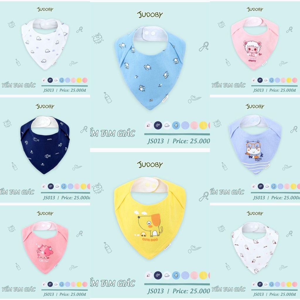 DOKMA JUDOBY Yếm tam giác cotton bé trai bé gái JS013 - 𝐒ó𝐜 𝐁𝐚𝐛𝐲 𝐌𝐎𝐌 𝐀𝐍𝐃 𝐁𝐀𝐁𝐘