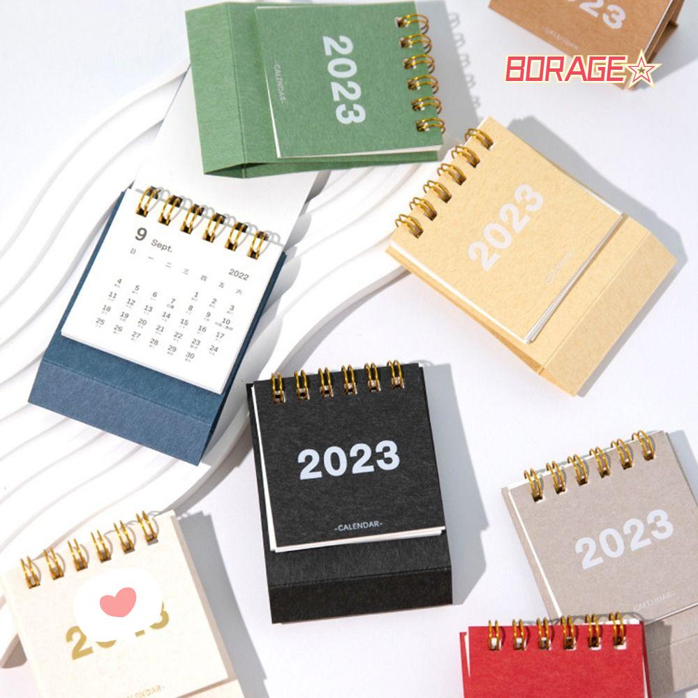 Borag Lịch Lên Kế Hoạch Để Bàn Mini Màu Trơn Đơn Giản Tươi Mới Dùng Trong Văn Phòng