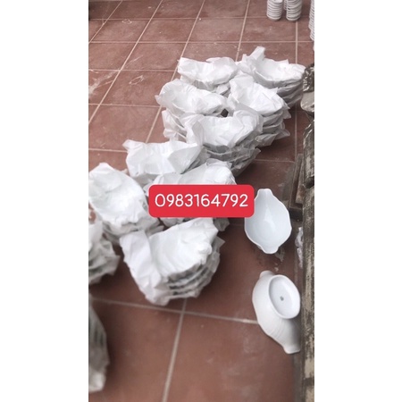 Bát thuyền bày gà lễ, gà cúng, bày hoa quả - hàng Bát Tràng.