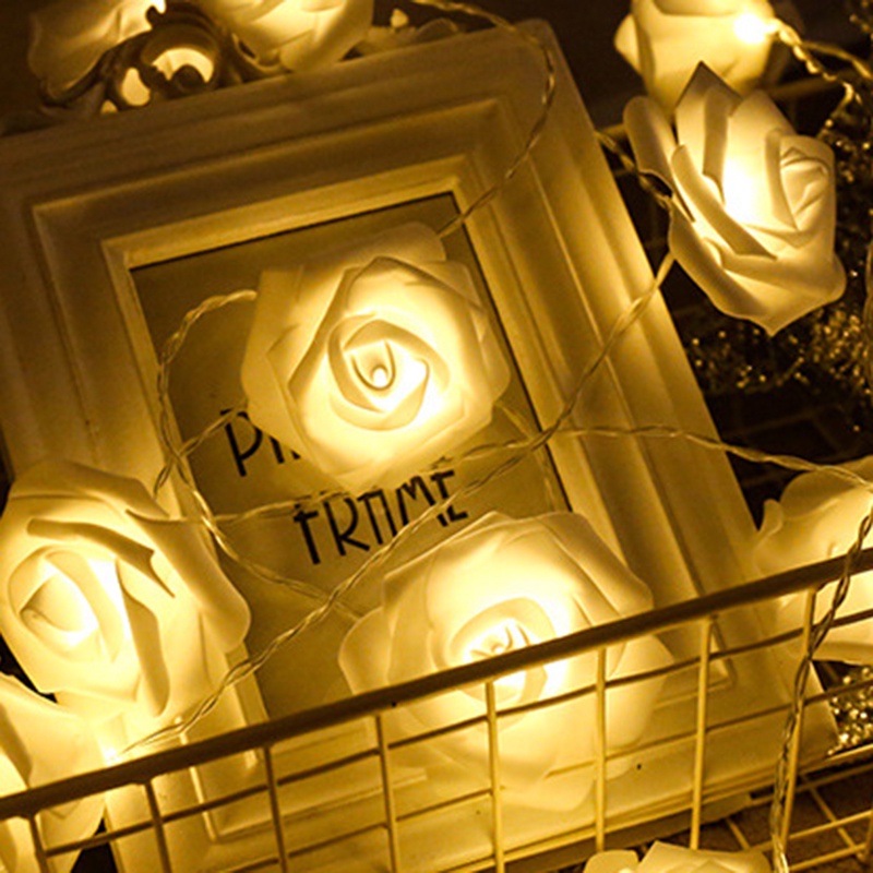 Lồng Đèn Hoa Hồng Trang Trí Tiệc Giáng Sinh Chạy Bằng Năng Lượng Mặt Trời