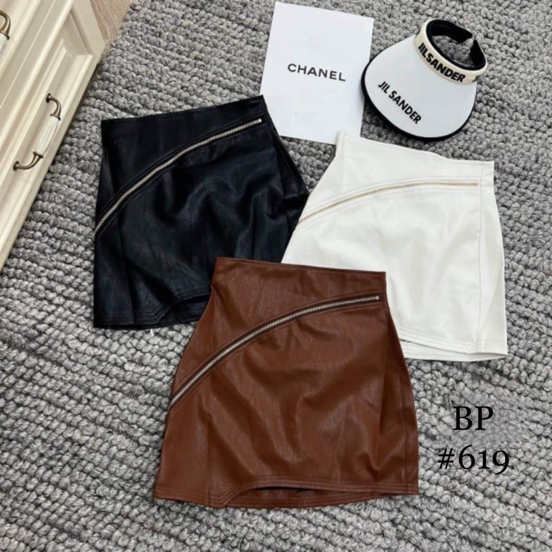 CHÂN VÁY DA KHOÁ CHÉO CẠP SIÊU CAO VẠT LƯỢN QCL1 MS16672