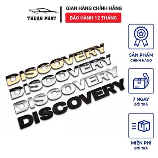 Chữ nổi dán xe – chữ nổi dán ô tô – tem discovery mạ crom trang trí xe ô tô, 3 màu lựa chọn