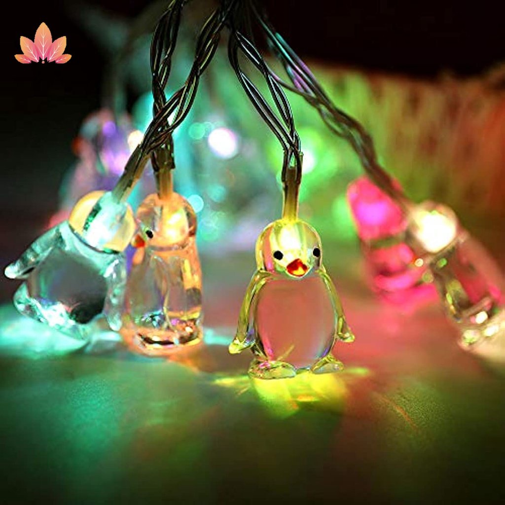 Dây Đèn 10 LED 1.65M 1.65M Hình Chim Cánh Cụt Trang Trí Giáng Sinh JP5