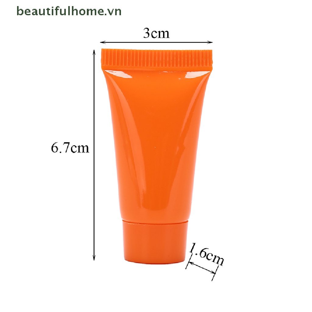 Set 5 Ống Rỗng 10ml Bằng Nhựa Mềm Chuyên Dụng Cho Đựng Mỹ Phẩm