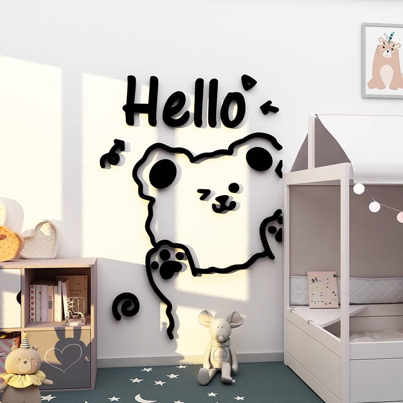 Decal dán tường mica dán nổi mèo thần tài dán cửa ra vào, shop quần áo, quán cafe, khai trương cửa hàng, ngày tết