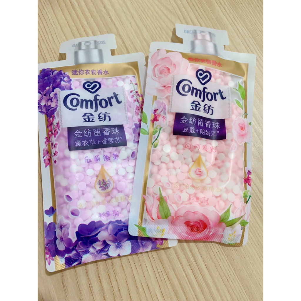 COMFORT quần áo để lại hương thơm hạt gia đình để lại hương thơm quần áo bảo hộ khử trùng khử trùng khử trùng quần áo mini chất chăm sóc hương thơm