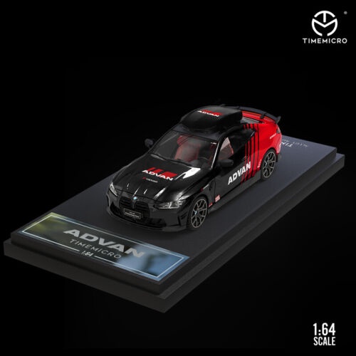 (Premium bánh cao su) Xe mô hình TimeMicro 1:64 BMW M4 ADVAN Diecast Model Car (new)