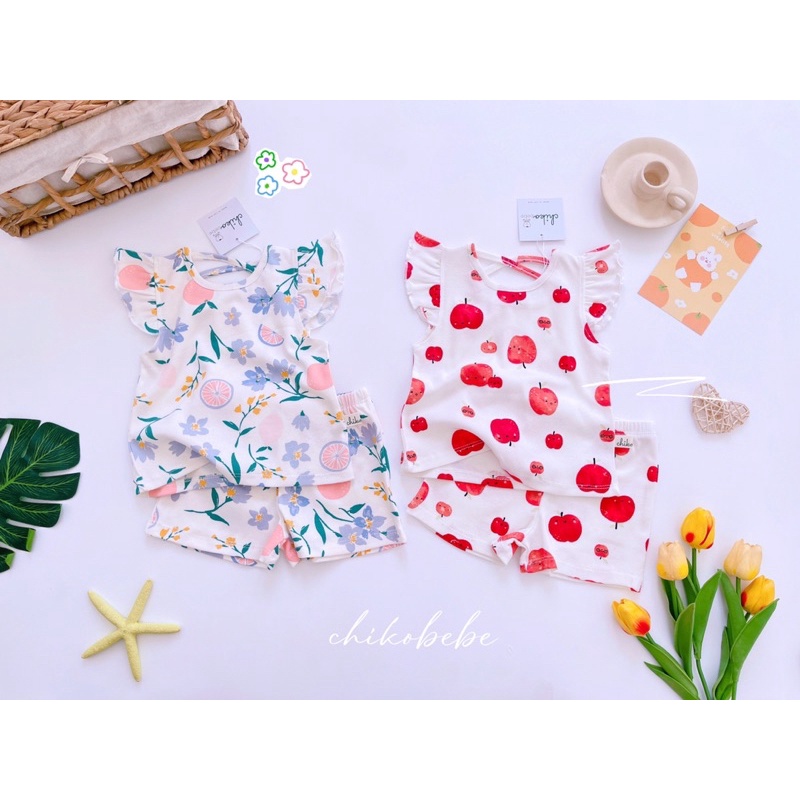 Đồ bộ bé gái xinh cotton bozip ❤️ freeship ❤️ bộ bé gái cánh tiên chikobebe