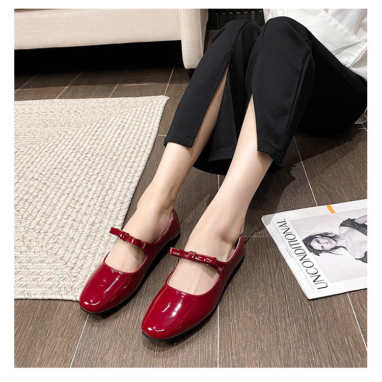 Giày Búp Bê Đính Nơ Phong Cách Pháp Cho Nữ