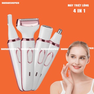 Máy cạo lông USB 4 in 1  một dành cho nữ, cạo lông,  tỉa lông mày, tỉa lông mũi, nách mu, vùng kín.