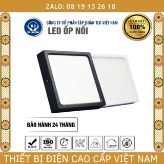 Đèn Led Ốp Nổi trần TLC Lighting, ốp trần hình Vuông, vỏ đen và trắng, 6W, 12W, 18W, 24W, bảo hành 2 năm