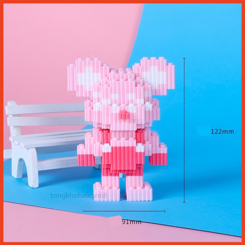 Mô Hình Lắp Ráp Gấu Bearbrick 3D, Đồ Chơi Mô Hình Lắp Ráp, Xếp Hình Gấu 3D Bear Brick Nhiều Nhân Vật Hoạt Hình