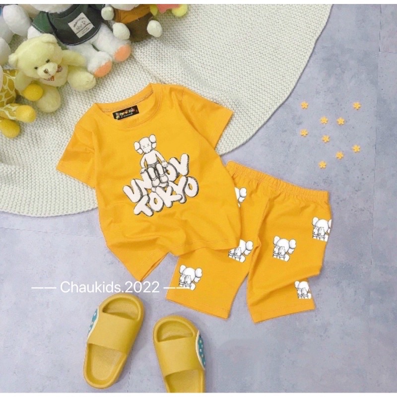 Bộ quần áo cotton QC trẻ em