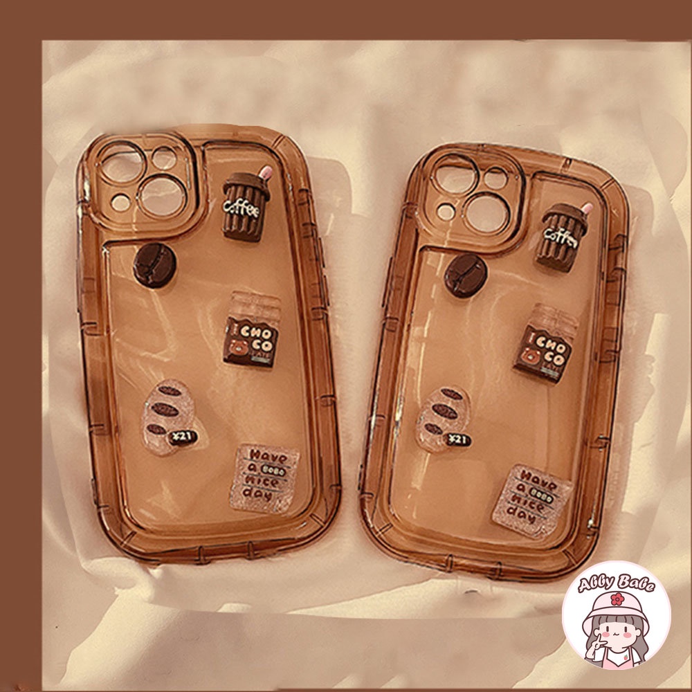 Ốp Điện Thoại TPU Mềm Mỏng Hình Hạt Cà Phê 3D Cho IPhone 14 Pro Max 11 7Plus 13 12 11 Pro Max X XS XR