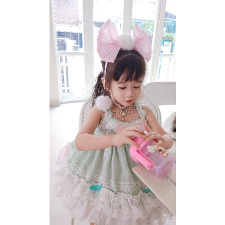 Vòng cổ choker lolita đính mặt đá xinh
