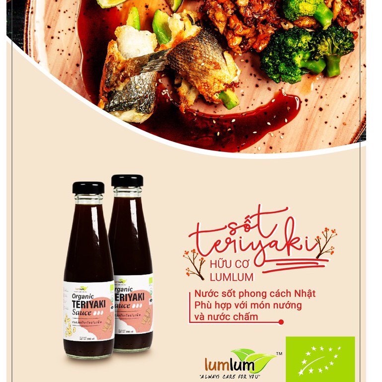 Sốt Teriyaki hữu cơ Lumlum 200ml dùng để nấu cho bé từ 12 tháng - BItuti Shop