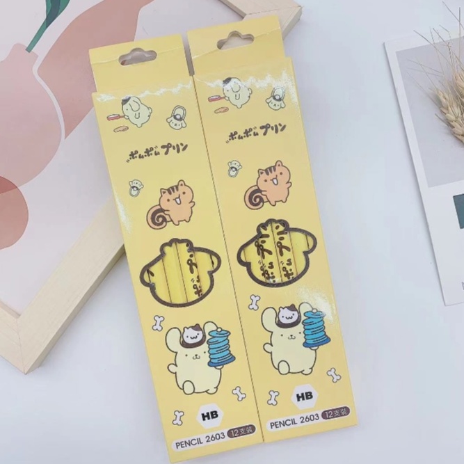 12 cây bút chì Sanrio HB Cinnamoroll bút chì môi trường Melody bút chì hình hoạt hình Kuromi Hex thanh bút chì Purin quà tặng văn phòng phẩm sinh viên