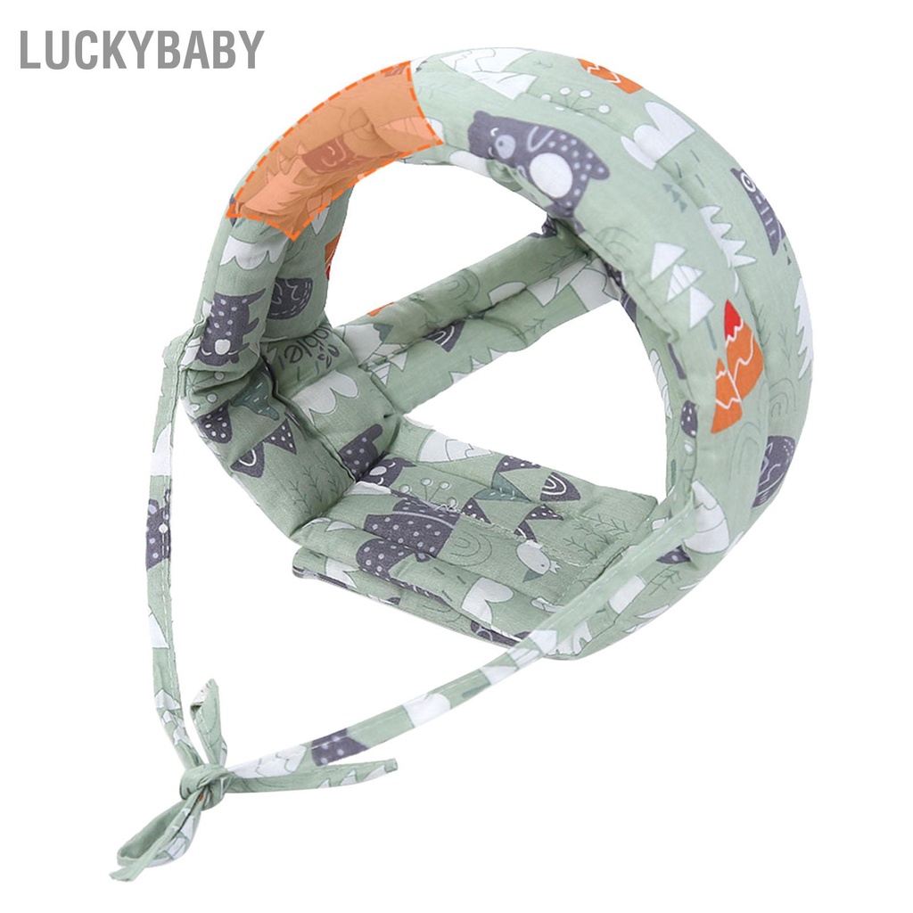 LUCKYBABY Mũ Bảo Hiểm Cho Bé Mềm Mại Thoáng Khí Chống Sốc Có Thể Điều Chỉnh Dây Nịt Trẻ Sơ Sinh Nón Tập Đi