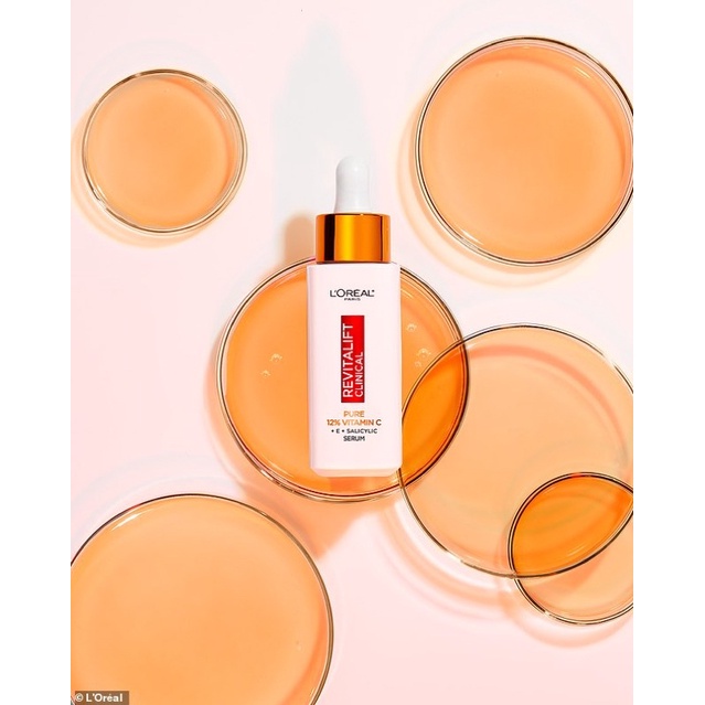 Serum Loreal giảm thâm nám-L'Oreal Paris Revitalift Derm Intensives 12% Pure Vitamin C + E + Salicylic Acid Serum