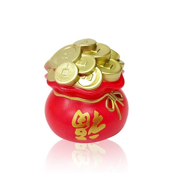 Hũ Vàng Thần Tài Nhựa trang trí bánh kem, phụ kiện trang trí Tết,...