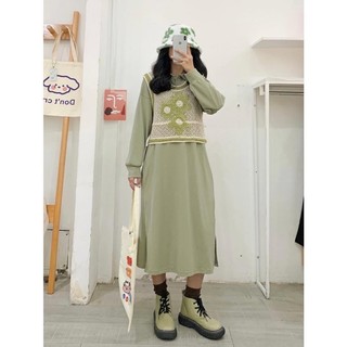 Đầm thun polo oversize