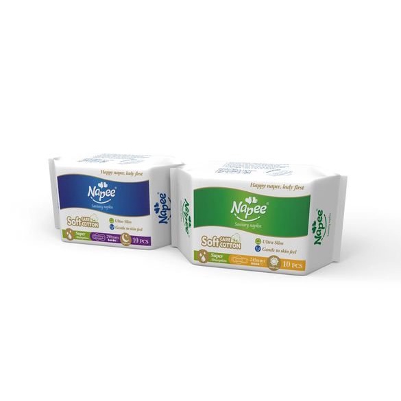 Combo 2 gói Băng vệ sinh 29cm Napee ban đêm siêu mỏng, siêu thấm 10 miếng/gói