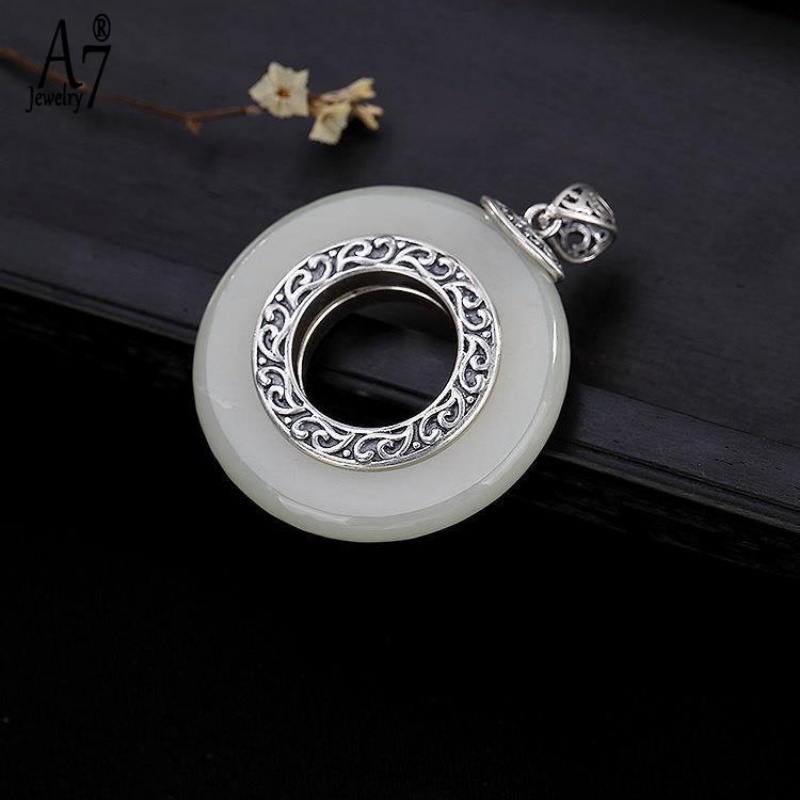 Vòng Cổ Bạc 925 Đính Đá Trắng Truyền Thống Trung Hoa A7 Y1152