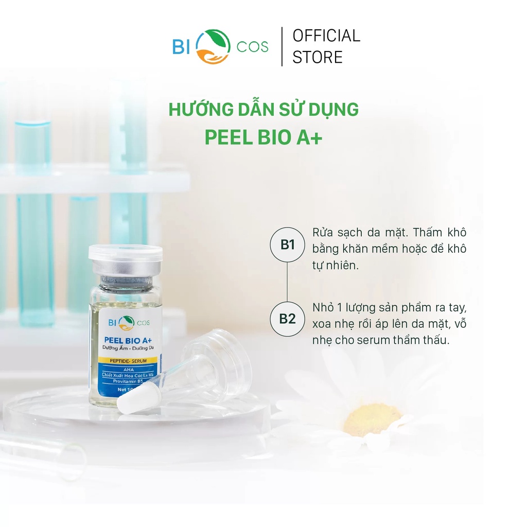 Tinh Chất Peel AHA BIOCOS (Hộp 2 chai - 10ml*2 chai) - Tẩy Tế Bào Da Chết, Dưỡng Ẩm, Dưỡng Da