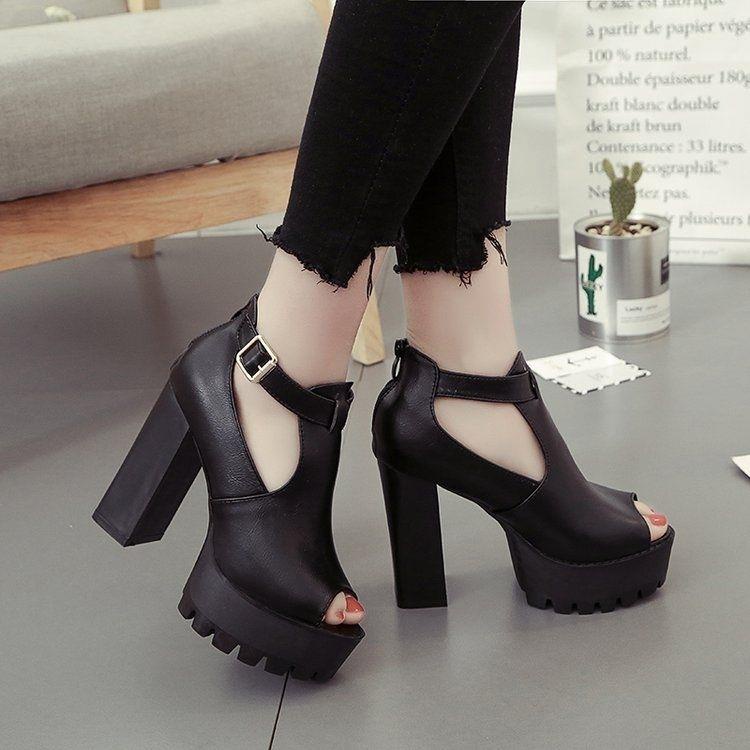 Giày Cao Gót 12cm Có Khóa Kéo Thời Trang Xuân Hè Quyến Rũ Cho Nữ