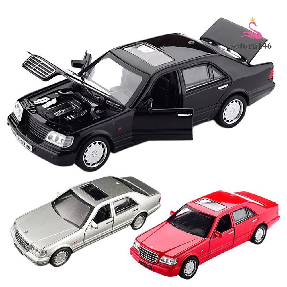 Mô Hình Hơi Mercedes SW140 Bằng Kim Có Đèn Âm Thanh Tỉ Lệ 1 32