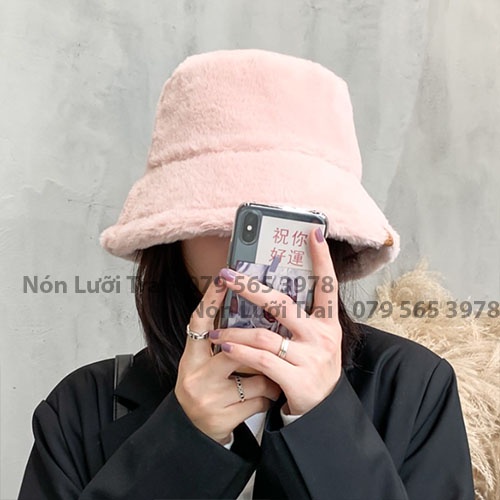 Mũ Bucket Lông Thỏ Cao Cấp Sang Xịn Mịn nhập khẩu