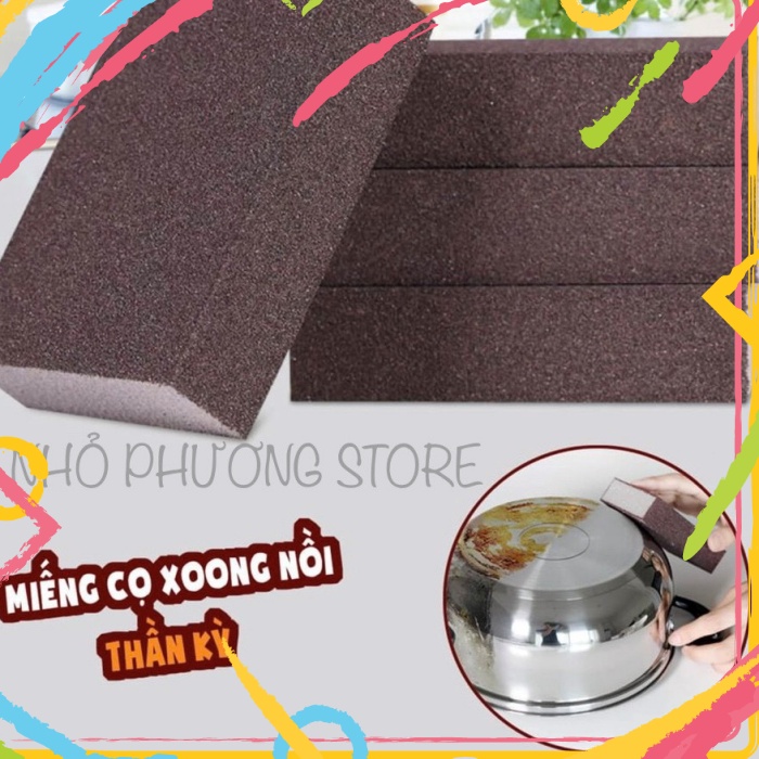 Miếng Xốp,Miếng Nhám Chà Bóng Nồi Nêu Xoong Chảo Siêu Sạch