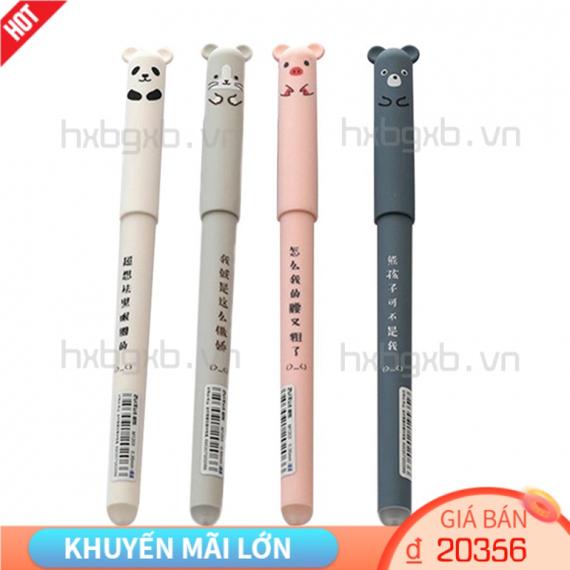 Set 4 Bút Bi Mực Đen Có Thể Xóa Được