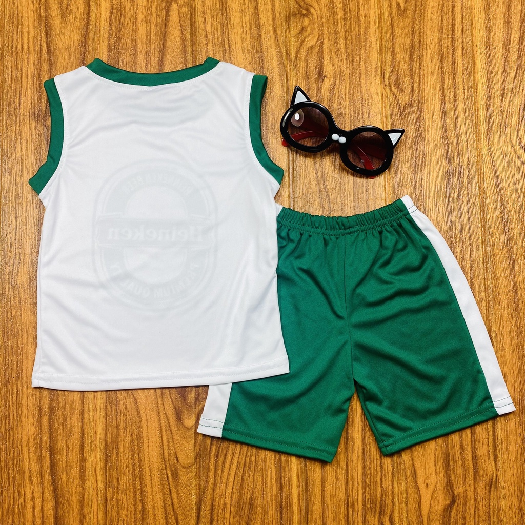 Đồ bộ trẻ em thời trang thiết kế cộc tay chất vải thun lạnh in hình ngộ nghĩnh phù hợp với bé trai và bé gái DBHENIKEN