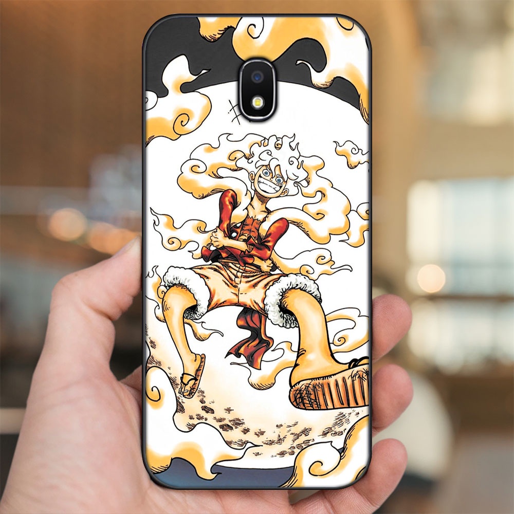 Ốp lưng Samsung J3 Pro, J5 2017, J5 Pro, J7 Pro viền đen in hình Luffy Gear 5 Nika One Piece Đảo Hải Tặc