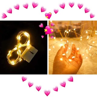 [ HCM Giá sĩ rẻ ] Dây đèn Led đom đóm Fairy Light 1m-2m -3m xài pin, trang trí Noel, làm cây thông, trang trí lồng đèn
