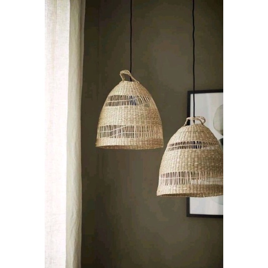 Chụp đèn Chao đèn cói trang trí phòng khach phòng ngủ Decor