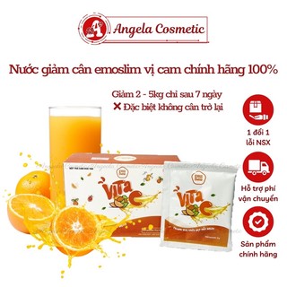 Nước giảm cân emo detox bột hoà tan vị cam chính hãng 100% tặng kèm quà