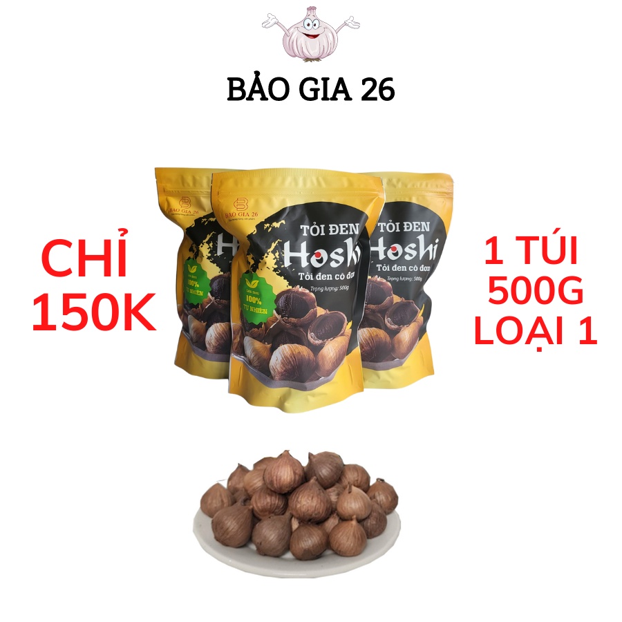 - Túi 500g - Tỏi Đen Cô Đơn Hoshi Xuất Khẩu - Lên Men 90 Ngày