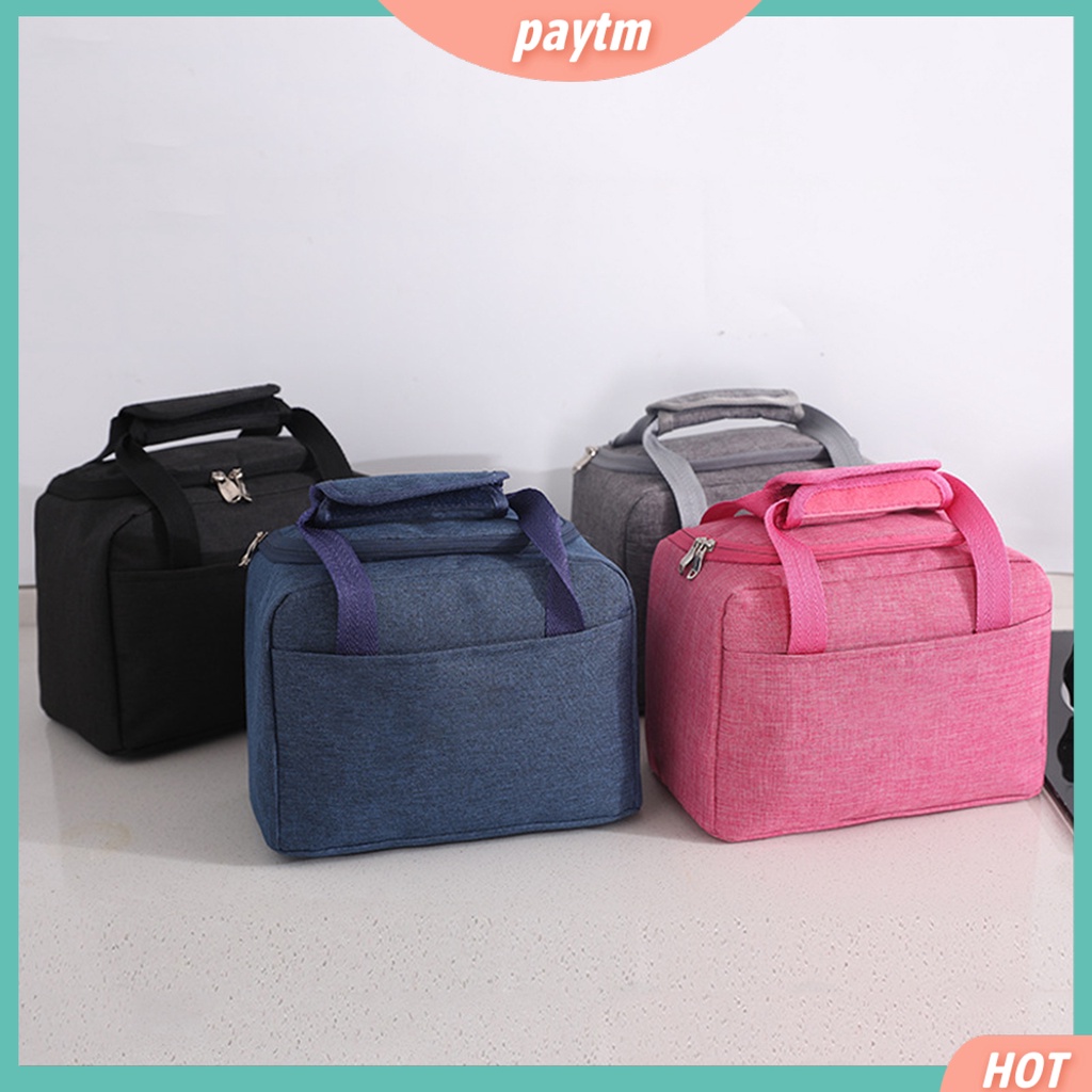 {PTM} Túi Đựng Hộp Cơm Trưa Giữ Nhiệt Chống Nước Chống Ẩm Tay Cầm Mềm Dày Dặn Có Thể Tái Sử Dụng