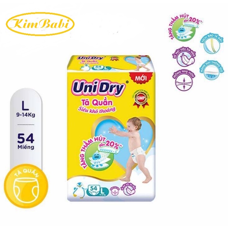 Tã Quần Unidry size L54/XL48/XXL44