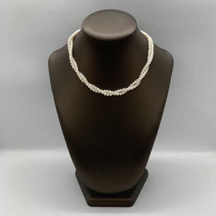 Vòng cổ LISAKIM trai xoắn 2 dây size 4-5 li phụ kiện trang sức